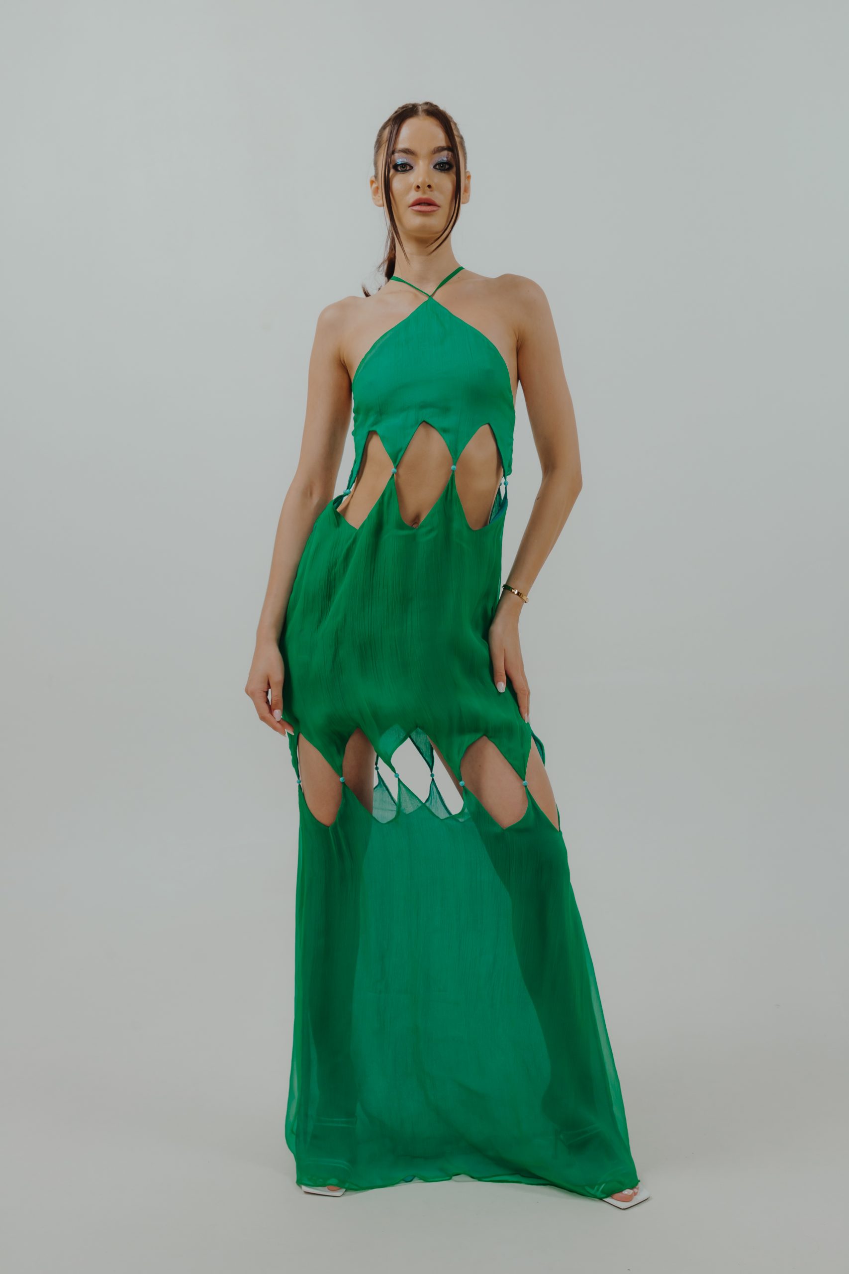 2 Sided green angel dress 