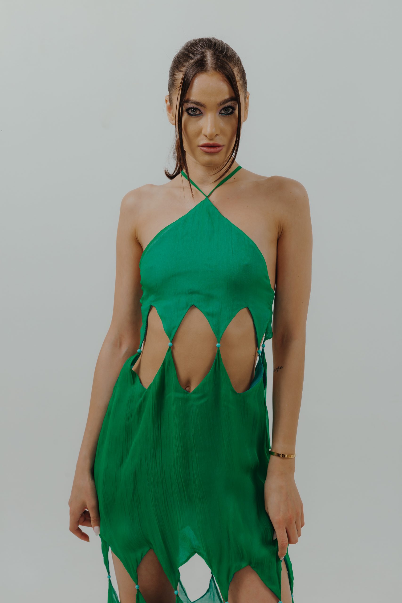 2 Sided green angel dress 