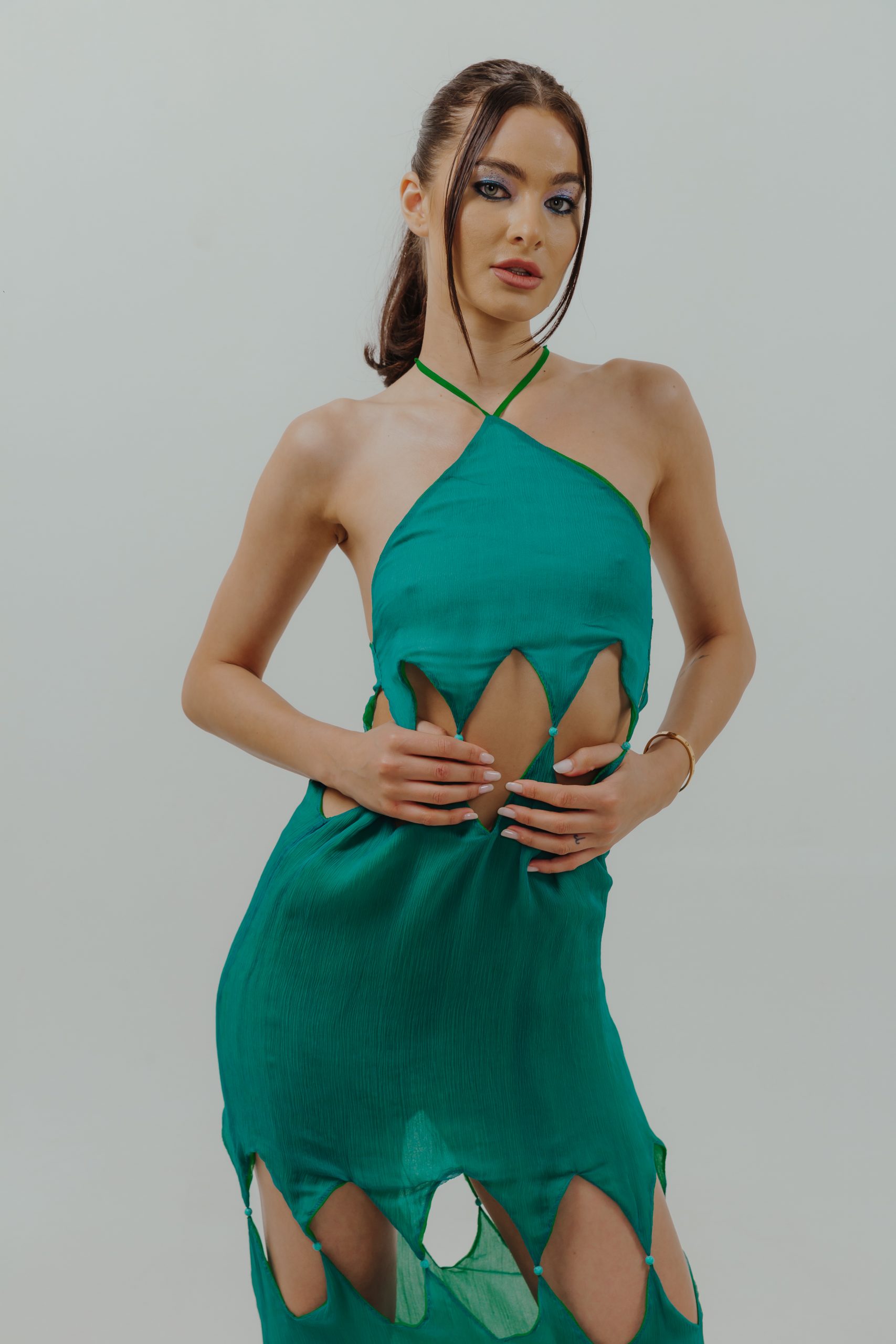 2 Sided green angel dress 