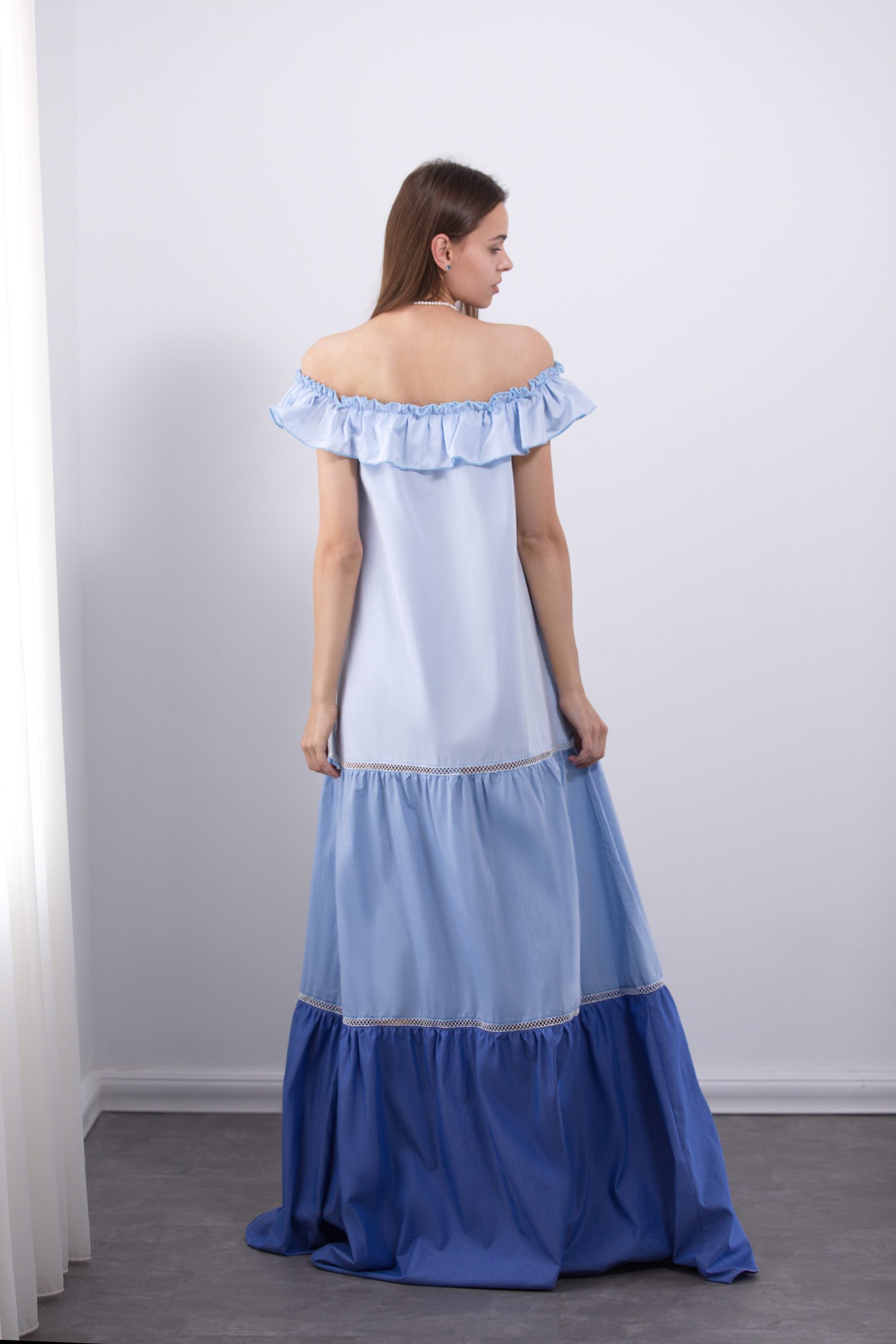 MYSTIC AURA BLUE MAXI DRESS