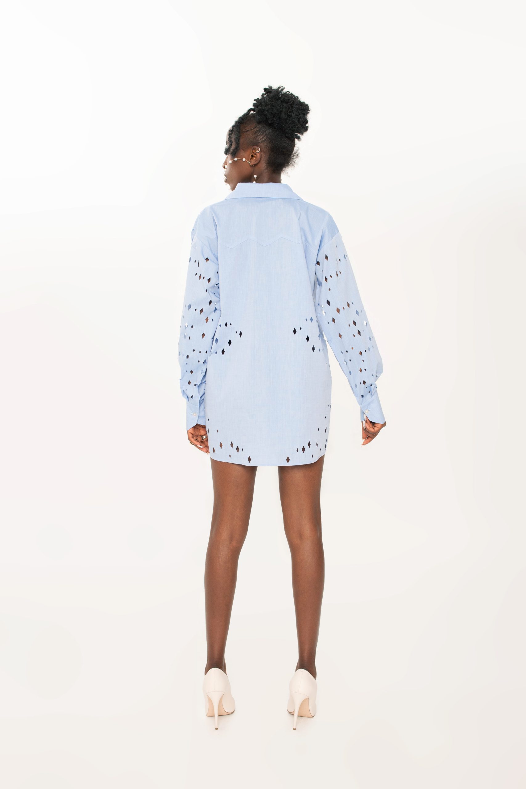 PSYCHEDELIC BLUE RHOMBUS SHIRT